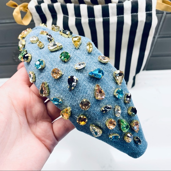 LELE SADOUGHI DENIM CANDY JEWELED HEADBAND main image 4
